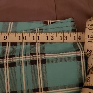 Blackmilk Teal/Aqua Toasties Tartan Plaid Leggings